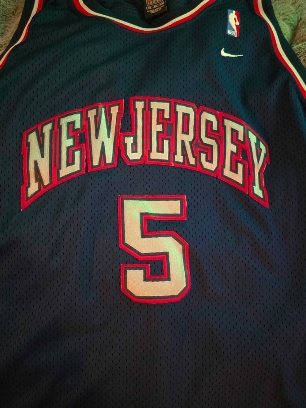 Vintage Nike New Jersey Nets Jason Kidd Jersey Rare 4XL